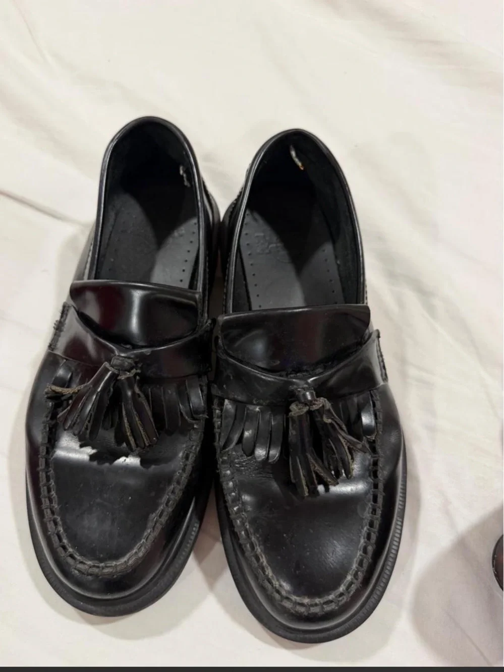 Dr. Martens Black Leather Tassel Loafers